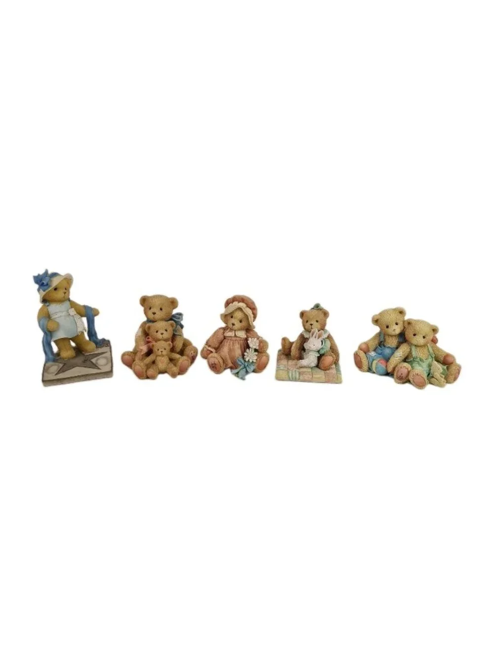 Set Of 5 Cherished Teddies Bette Prudence Camille 912808 Porcelain Figurines